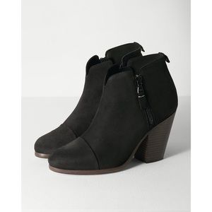 NIB Auth rag & bone black suede leather Margot booties boots 11